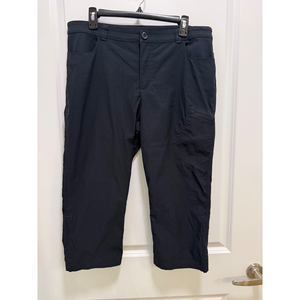 Eddie Bauer First Ascent Guide Pro Capris Black Womens 12 Hiking Pants Cropped